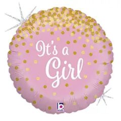 It's a girl-  конфеті на рожевому коло18"