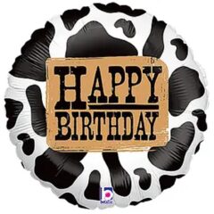 Happy Birthday принт корови коло