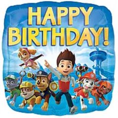 Happy Birthday - щенячий патруль квадрат