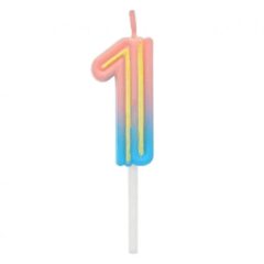 Свічка цифра B&C Neon 1,