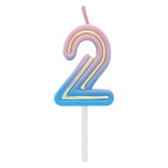 Свічка цифра B&C Neon 2