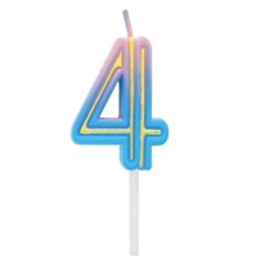 Свічка цифра B&C Neon 4