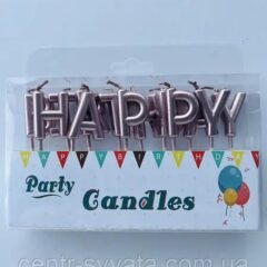 Літери Happy Birthday хром рожеве золото