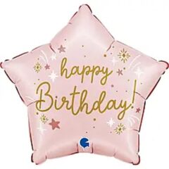 Happy Birthday - рожева зірка