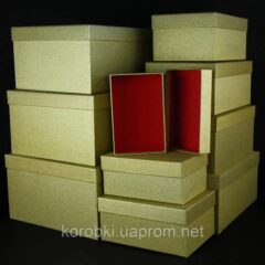 Подарункова коробка Алмазна золото 10.