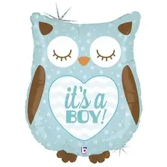 Сова it`s a boy. Країна виробник:: Італія, Матеріал: Фольга, Виробник: grabo