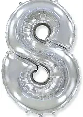 8 срібло цифра (100 см) Flexmetal