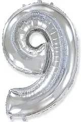 9 срібло цифра (100 см) Flexmetal
