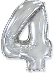 4 срібло цифра (100 см) Flexmetal