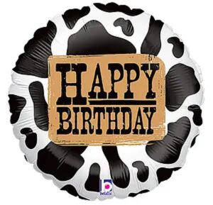Happy Birthday принт корови коло