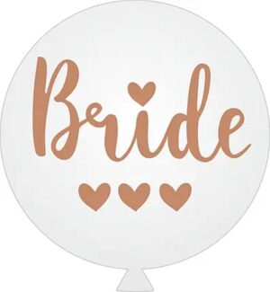 Bride - золото напис на білому