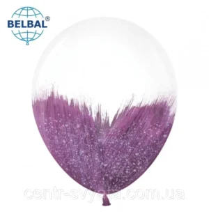 фіолетовий  з глітером Браш 12" (30 см) BELBAL
