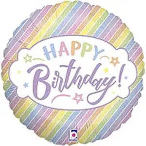 Happy Birthday, смужки різнокольорові