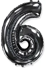 6 чорна цифра (100 см) Flexmetal
