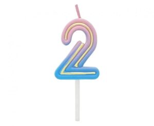 Свічка цифра B&C Neon 2