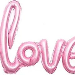 Гірлянда рожева LOVE