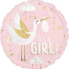 It's a Girl - лелека на рожевому