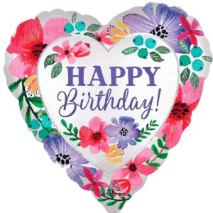 "Happy Birthday квіти" кольорова серце