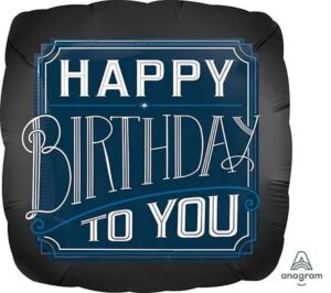 Happy Birthday to you - чорний кант квадрат