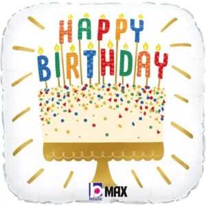 "Торт Happy Birthday" квадрат 18"