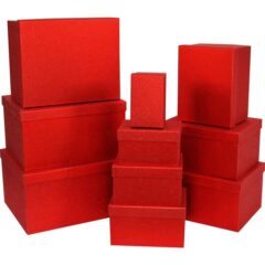 Подарункова коробка Алмазна червона 9