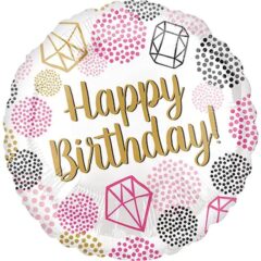 Happy Birthday - дорогоцінне каміння
